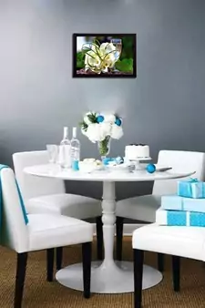 White Bouquet Satin Matt Texture UV Art Painting