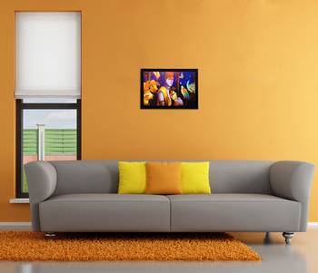 Radha Krishna Matt Textured UV Art Painting 2