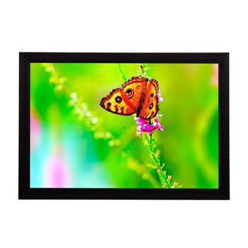 Orange Butterfly Satin Matt Texture UV Art Painting 1