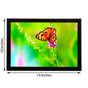 Orange Butterfly Satin Matt Texture UV Art Painting 3