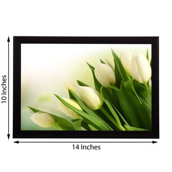 Beautiful White Flowers Satin Matt Texture UV Art Painting 3