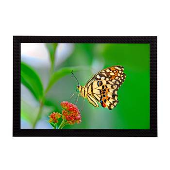 Flower & Butterfly Satin Matt Texture UV Art Painting 1