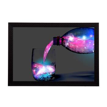 Neon Water & Bottle Satin Matt Texture UV Art Painting 1