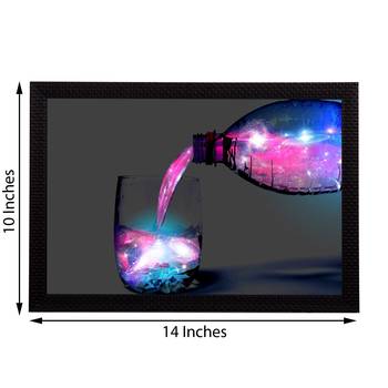 Neon Water & Bottle Satin Matt Texture UV Art Painting 3