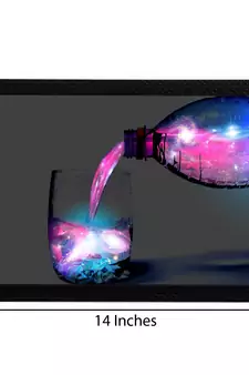 Neon Water & Bottle Satin Matt Texture UV Art Painting