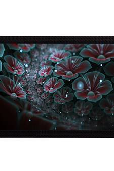 Shining Blue Floral Satin Matt Texture UV Art Painting