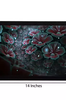 Shining Blue Floral Satin Matt Texture UV Art Painting
