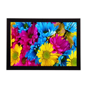 Tri Color Floral Satin Matt Texture UV Art Painting 1