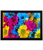 Tri Color Floral Satin Matt Texture UV Art Painting