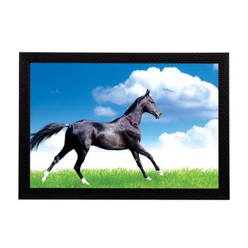 Black Horse Satin Matt Texture UV Art Painting 1