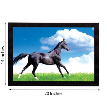 Black Horse Satin Matt Texture UV Art Painting 2