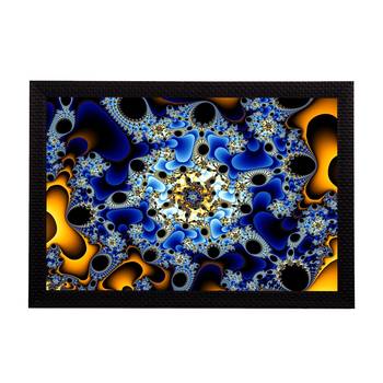 Blue Abstract Satin Matt Texture UV Art Painting 1