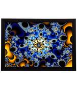 Blue Abstract Satin Matt Texture UV Art Painting