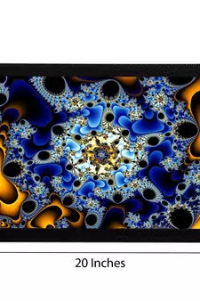 Blue Abstract Satin Matt Texture UV Art Painting