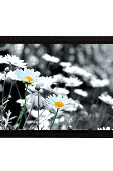 Black & White Floral Satin Matt Texture UV Art Painting
