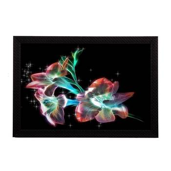 Neon Floral Satin Matt Texture UV Art Painting 1