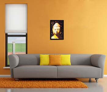 Spiritual Lord Buddha Matt Textured UV Art Painting 2