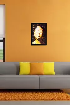 Spiritual Lord Buddha Matt Textured UV Art Painting