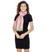 Pink & Multicolor Striped Acrylic Stole