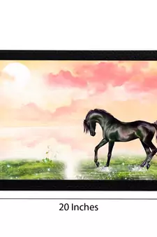 Black Horse Satin Matt Texture UV Art Painting