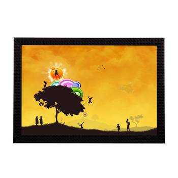 Playful Evening Satin Matt Texture UV Art Painting 1