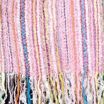Pink & Multicolor Striped Acrylic Stole 5