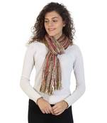 Brown & Multicolor Striped Acrylic Stole