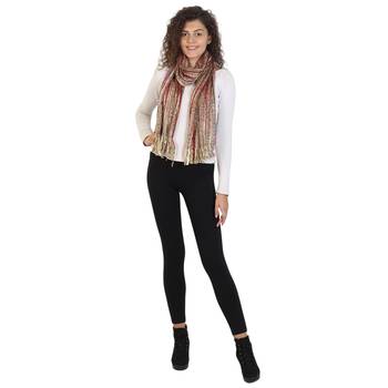 Brown & Multicolor Striped Acrylic Stole 4