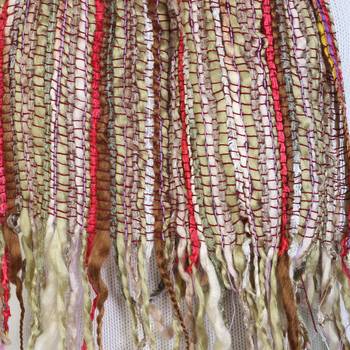 Brown & Multicolor Striped Acrylic Stole 5