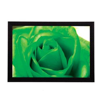 Green Floral Satin Matt Texture UV Art Painting 1