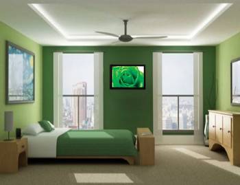 Green Floral Satin Matt Texture UV Art Painting 2