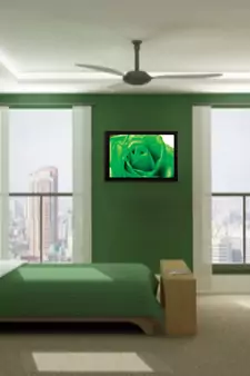 Green Floral Satin Matt Texture UV Art Painting