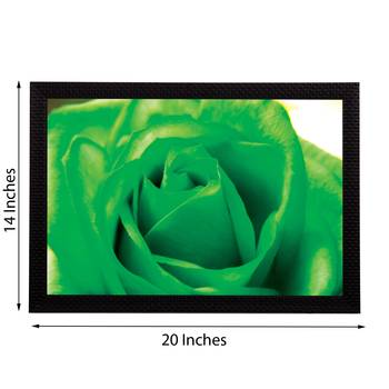 Green Floral Satin Matt Texture UV Art Painting 3