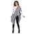 Dark Navy & Multicolor Striped Acrylic Stole