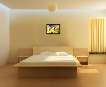 Playful Birds Satin Matt Texture UV Art Painting 2