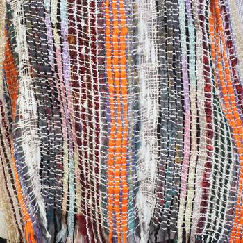Black & Multicolor Striped Acrylic Stole 5