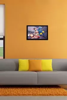 Radha Krishna Matt Textured UV Art Painting