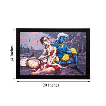 Radha Krishna Matt Textured UV Art Painting 3
