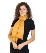 Mustard Striped Viscose Rayon Stole