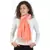 Light Orange Striped Viscose Rayon Stole