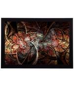 Brown Abstract Satin Matt Texture UV Art Painting