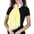 Yellow & Cherry Cotton Striped Woven Design Stole