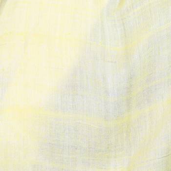 Yellow & Cherry Cotton Striped Woven Design Stole 5