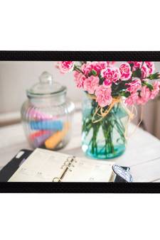 Table & Flowers Satin Matt Texture UV Art Painting