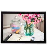 Table & Flowers Satin Matt Texture UV Art Painting