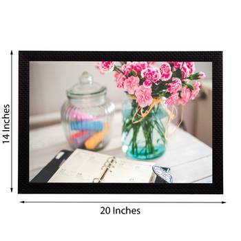Table & Flowers Satin Matt Texture UV Art Painting 2
