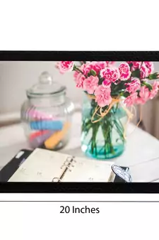 Table & Flowers Satin Matt Texture UV Art Painting