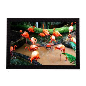 Flamingos Satin Matt Texture UV Art Painting 1