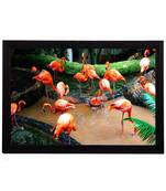 Flamingos Satin Matt Texture UV Art Painting