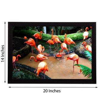 Flamingos Satin Matt Texture UV Art Painting 2